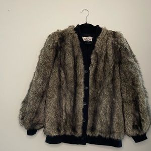 Faux fur coat